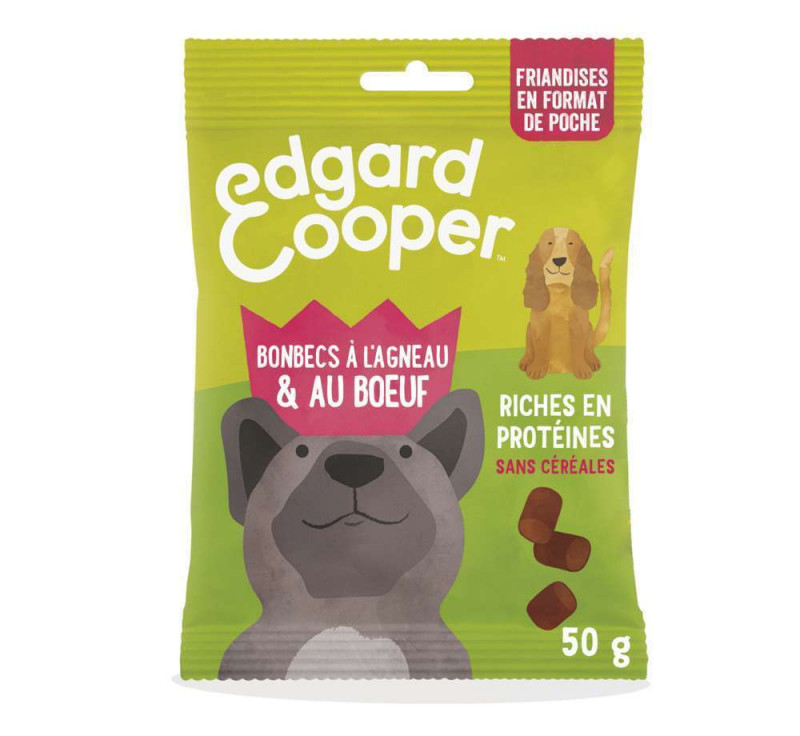 Bonbecs à l'agneau & buf pour chien 50g