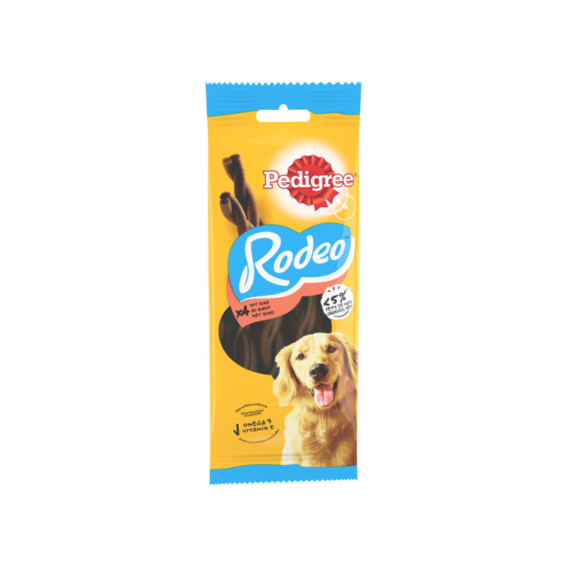 Friandises Rodeo au buf pour chien x4 - 70g