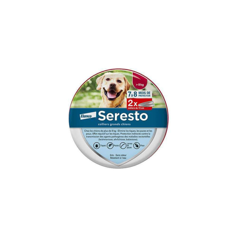 Collier antiparasitaire Seresto grand chien + de 8