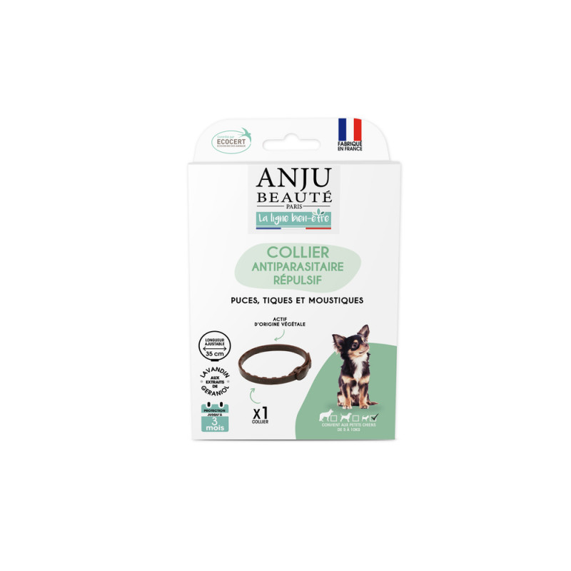 Collier antiparasitaire repulsif petit chien 35cm