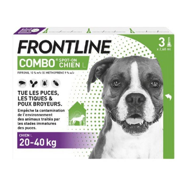 Antiparasitaire pour chien de 20-40kg, combo spot-