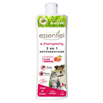Shampooing 2en1 au parfum fruité pour chien et cha