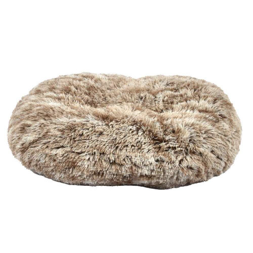 Coussin pour chien oval ''Poilu'' bicolore 73x58cm