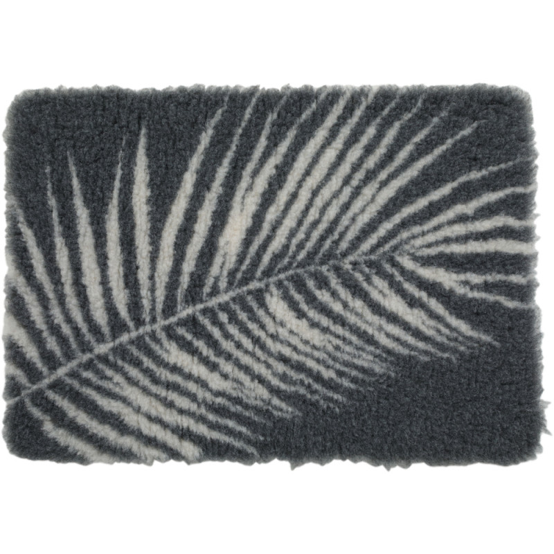 Tapis isolant végétal pour chien gris T. 75 cm