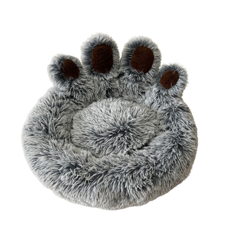 Coussin façon patte d'ours pour chien, coloris gri