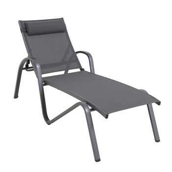 Bain de soleil en aluminium et polyester anthracit