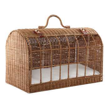 Panier transport pour chat vintage en rotin - Vintage by fabichka