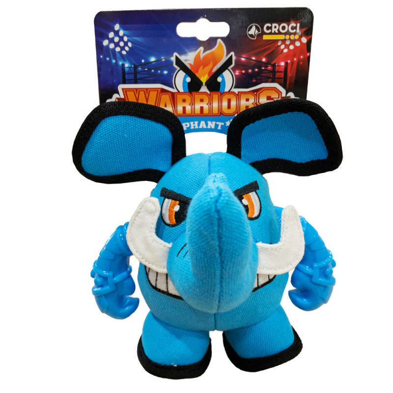 Jouet peluche warriors phant pour chien 18cm