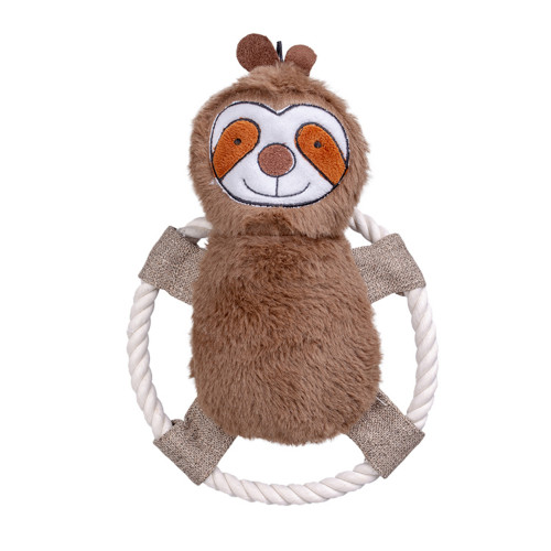 Jouet pour chien : paresseux avec corde tressée -