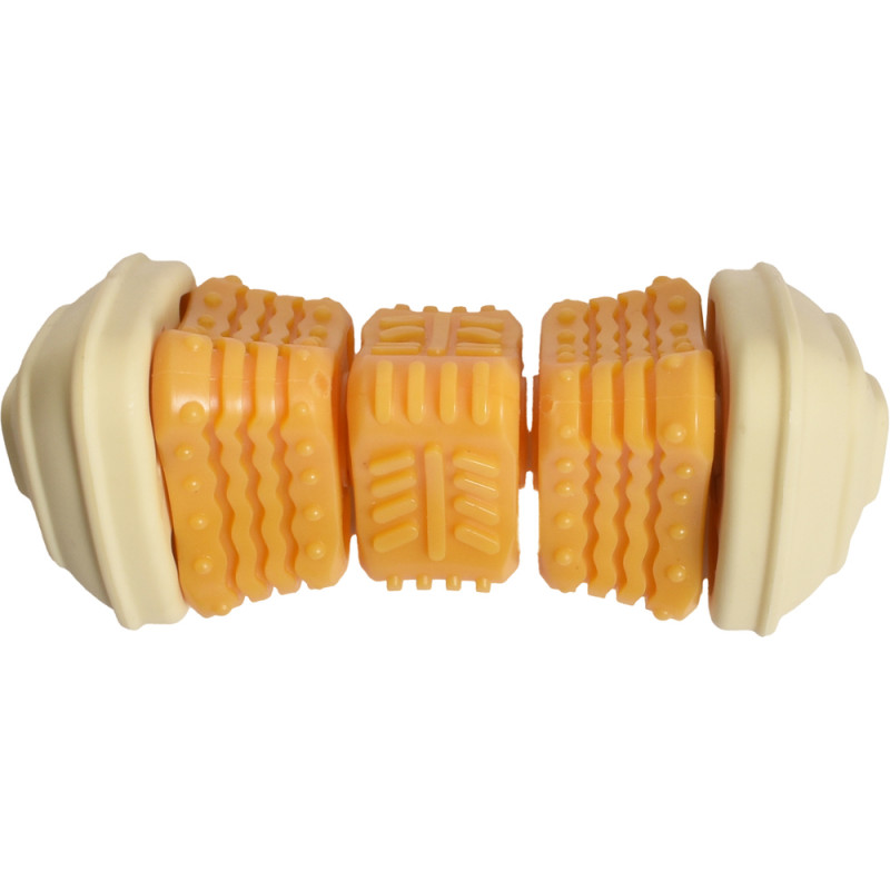 Jouet pour chien : pont, coloris jaune H. 11cm