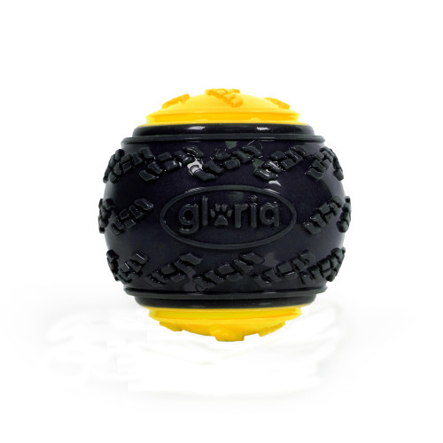 Jouet pour chien, balle méga squeaker jaune/gris L