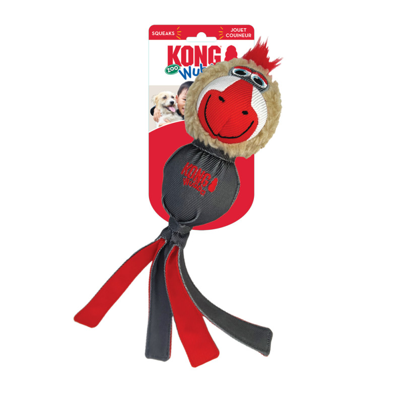 Jouet pour chien, Mandrill Wubba gris L