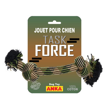 Corde 2 nuds Task force pour chien : large L47 cm