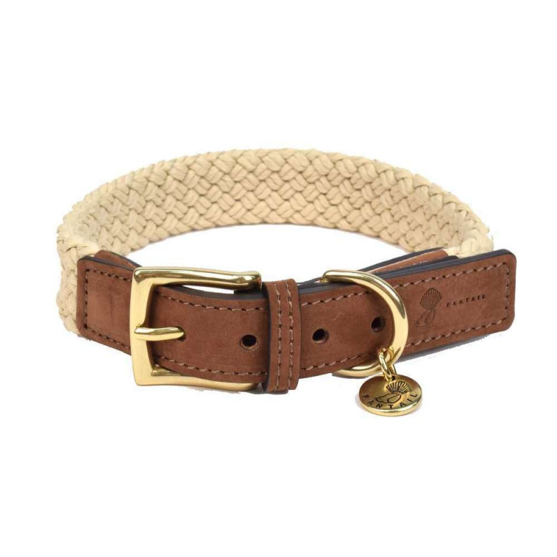 Collier pour chien brun foncé  M