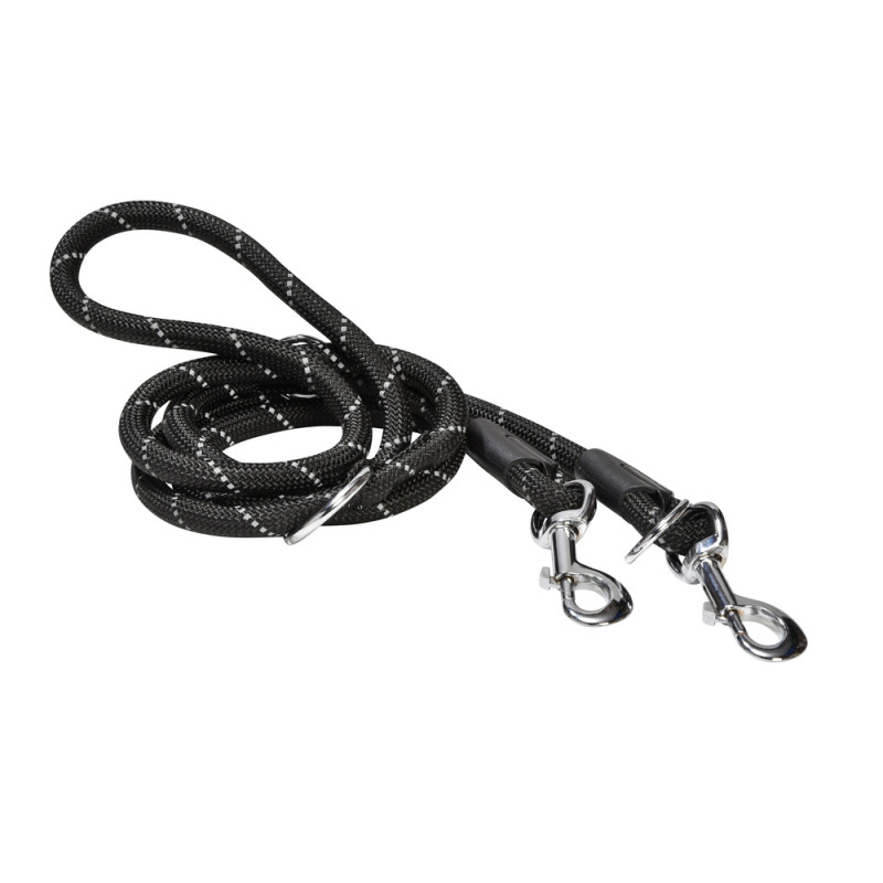 Laisse pour chien 'Walk', 3 positions, coloris noi