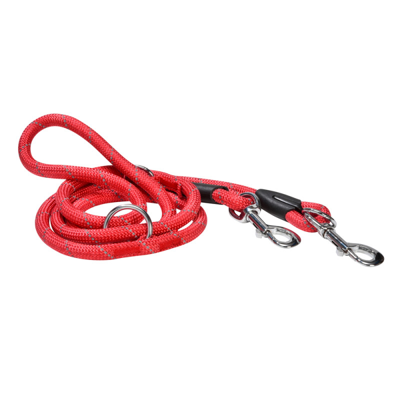 Laisse pour chien 'Walk', 3 positions, coloris rou