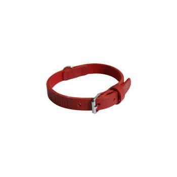Collier chiens bords ronds: rouge L.14/35cm