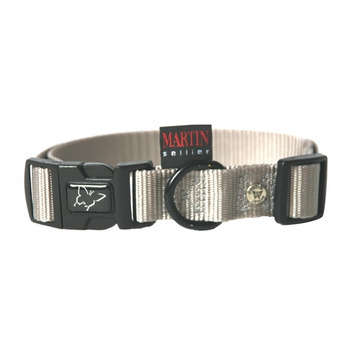 Collier pour chiens en nylon réglable 45 cm gris