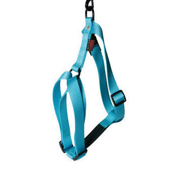 Harnais chien réglable: nylon turquoise, 90cm