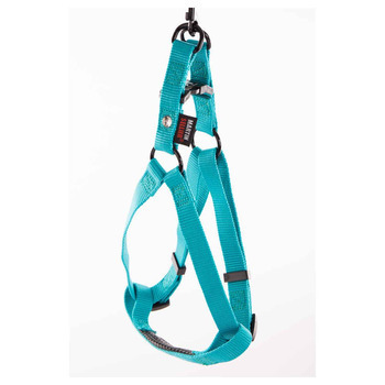 Baudrier chien : tour 90/110cm, turquoise