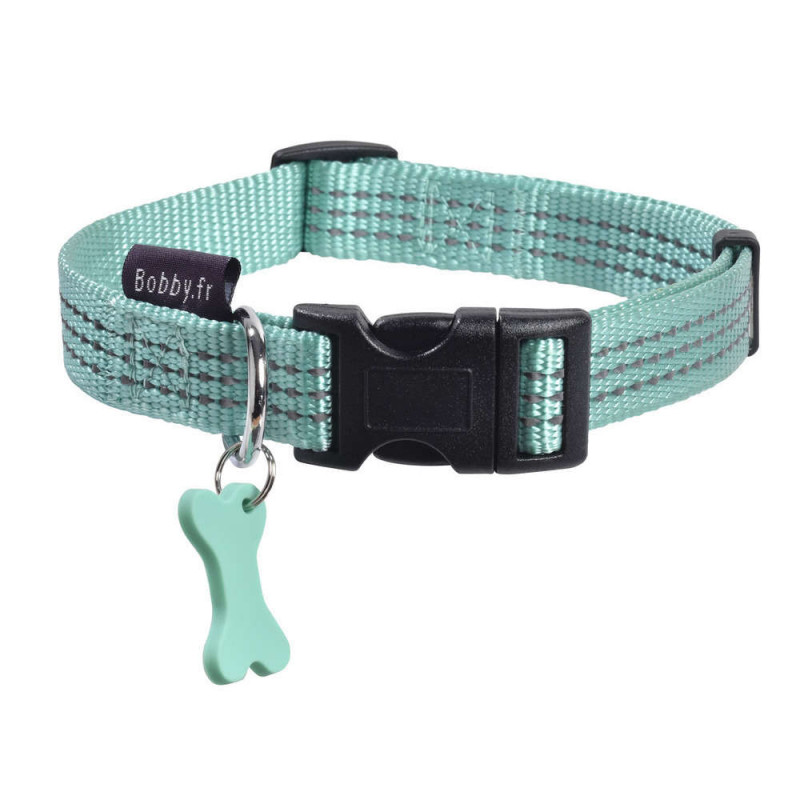 Collier Safe pour chien de couleur lagon et de tai