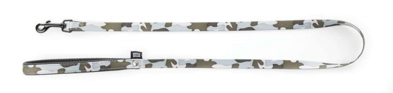 Laisse chien : camouflage gris, L.120xl.1,5cm