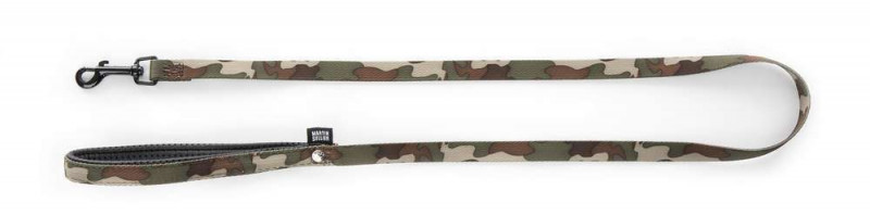 Laisse confort camouflage pour chien 20-120 marron