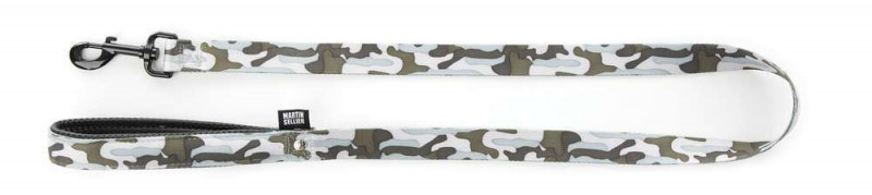 Laisse confort camouflage pour chien 25-120 gris