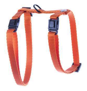 Harnais réglable en nylon, pour chat, orange
