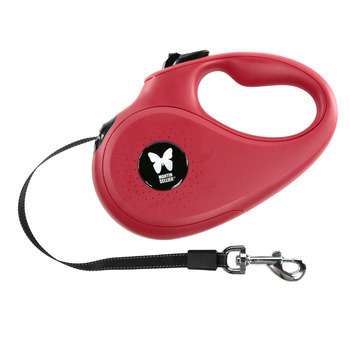 Laisse retractable + sangle L rouge 5M