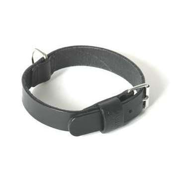 Collier pour chiens bords ronds noir : L. 35/75cm