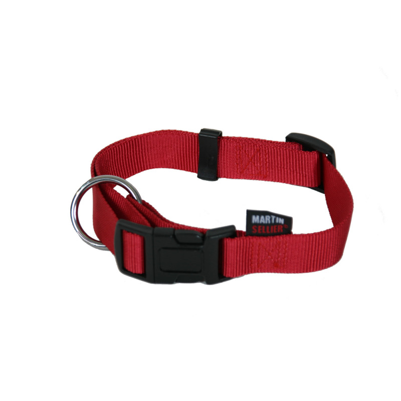 Collier réglable pour chien, coloris rouge : 10-20