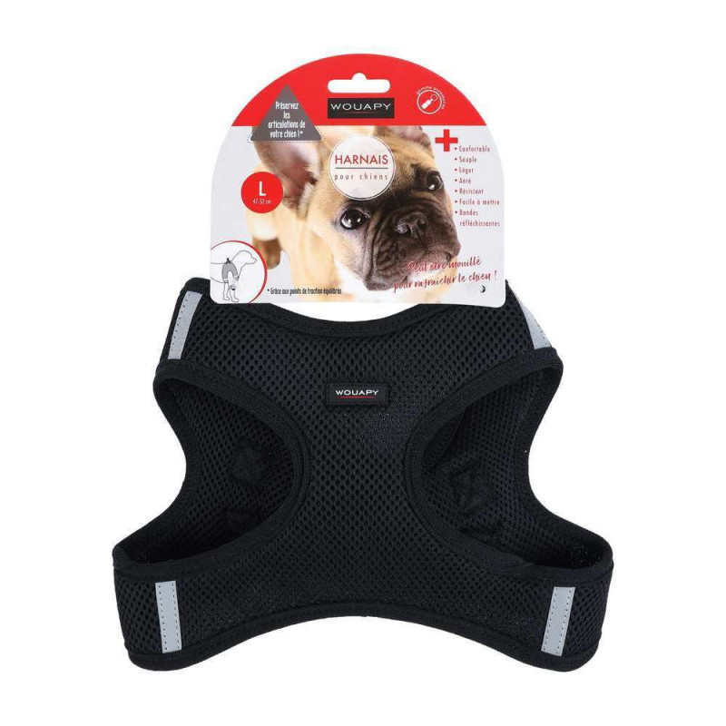 Harnais soft pour chien Taille S noir