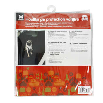 Housse de protection voiture pour chien  Noir
