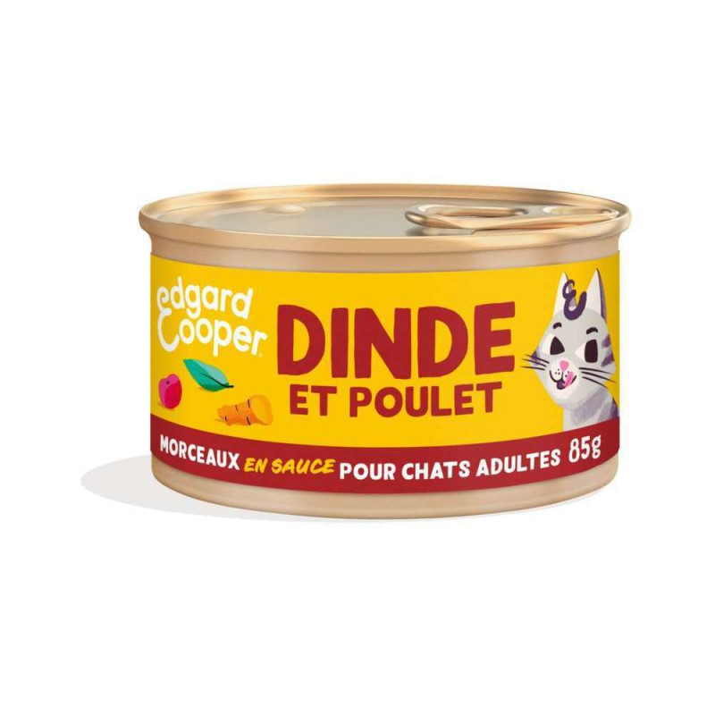 Morceaux au poulet et dinde en sauce pour chats ad