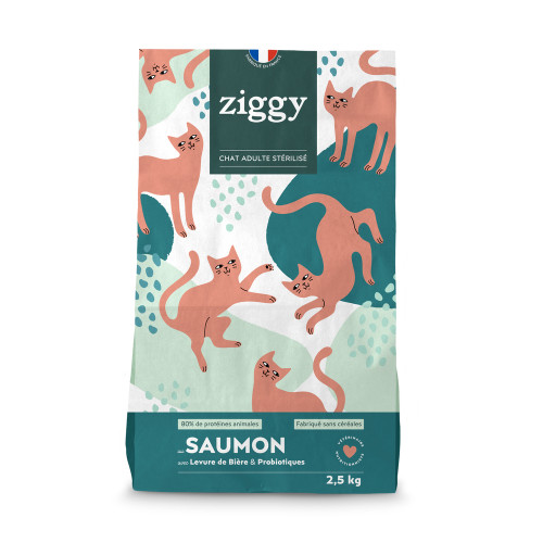 Croquettes pour chat adulte stérilisé au saumon 2,