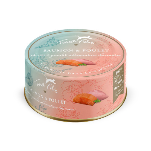 Pâtée pour chat au saumon & poulet 80g