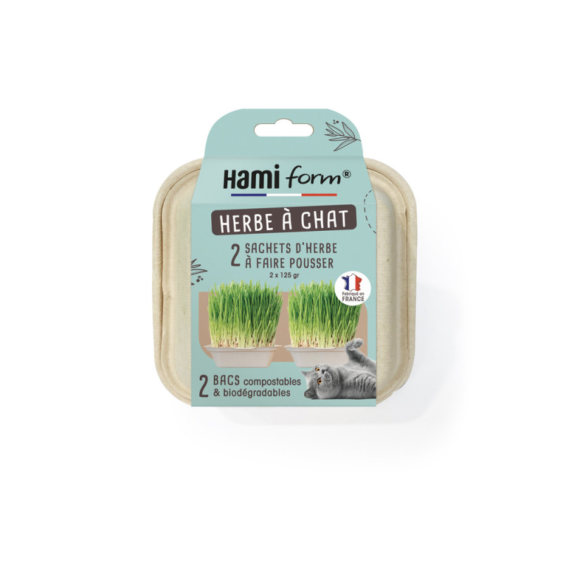 Herbe à chat -Sachets d'herbe à faire pousser 2 x