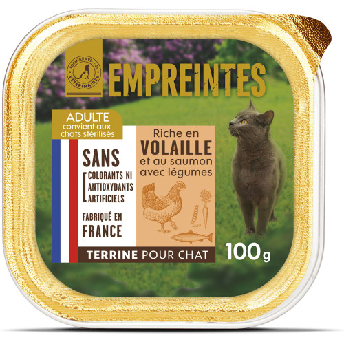 Terrine riche en volaille et au saumon avec légume