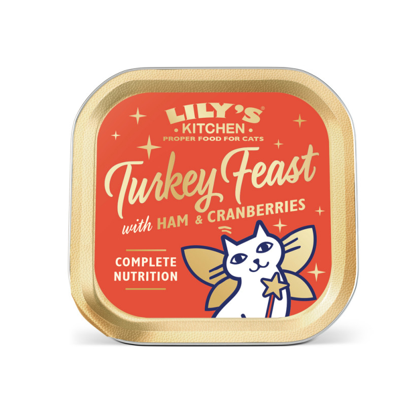 Délice de dinde, jambon et cranberry pour chat 85