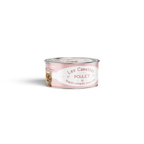 Repas complet pour chat, Les canettes au poulet -
