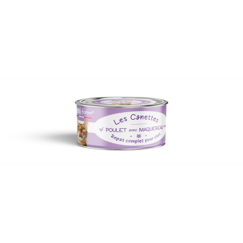 Repas complet pour chat, Les canettes au poulet et