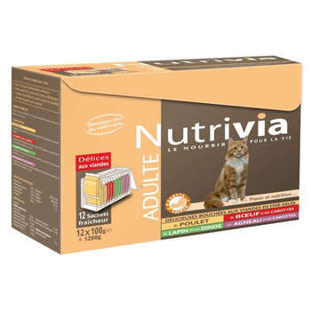 Nutrivia chat adulte : viandes 12x100g