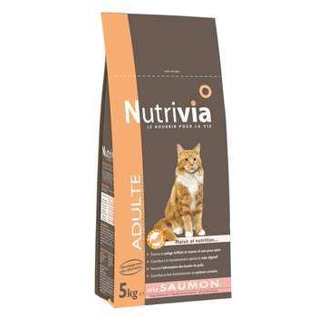 Nutrivia chat adulte : saumon, sac 5 kg