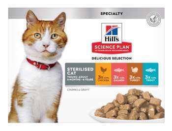 Sachets multipack de repas pour jeune chat adulte