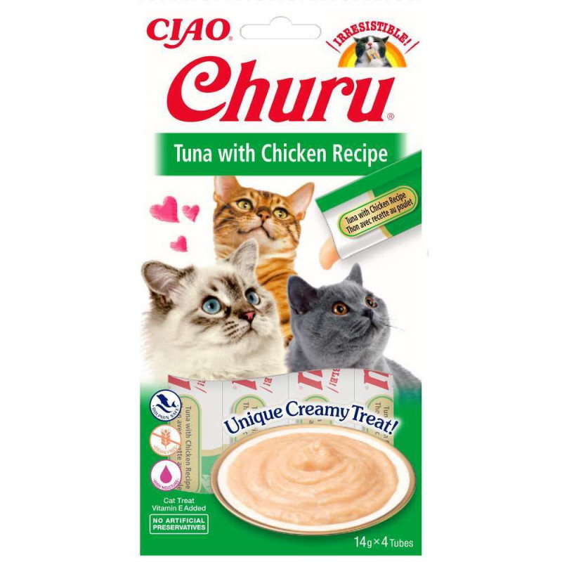 Churu thon/poulet pour chat