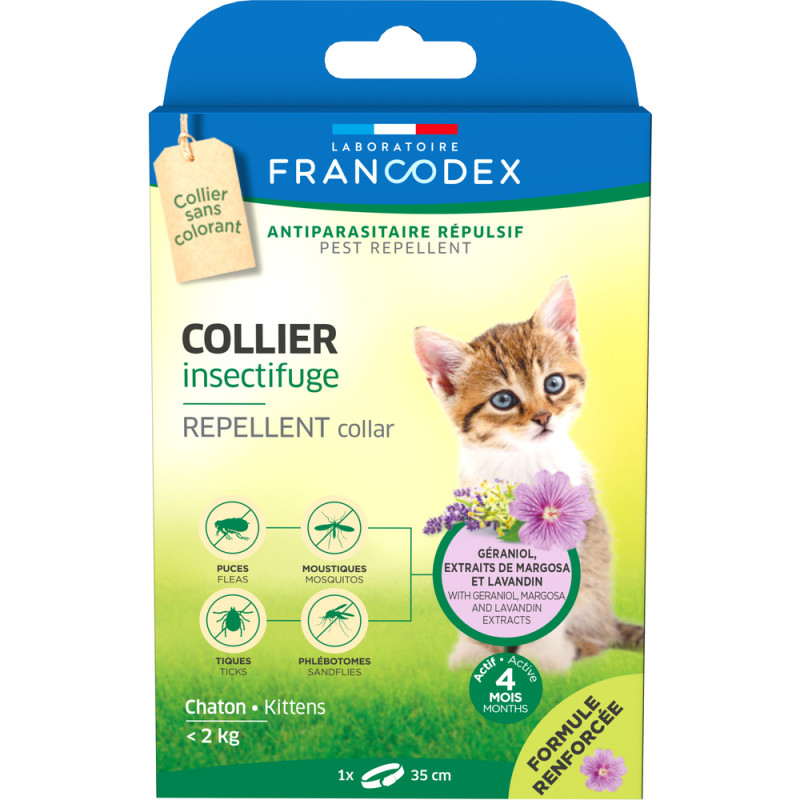 Collier insectifuge pour chatons de moins de 2 kg