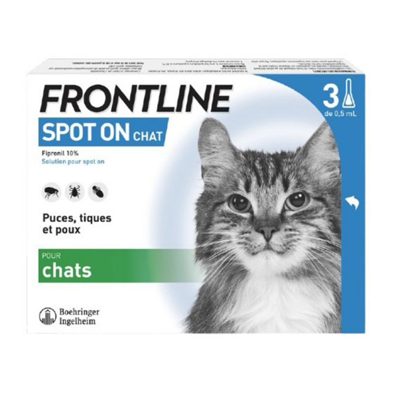 Antiparasitaire pour chat, Spot on 3 x 0,5ml