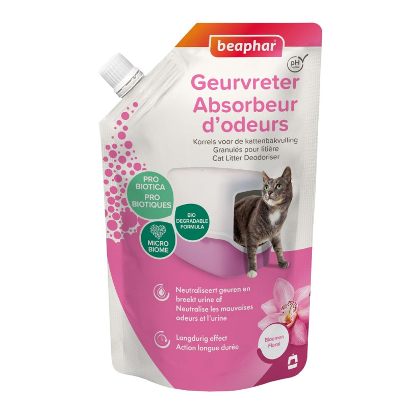 Absorbeur d'odeurs, granulés pour litière, parfum