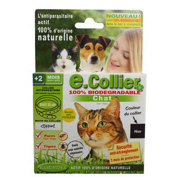 Collier antiparasitaire chat naturel: 35cm